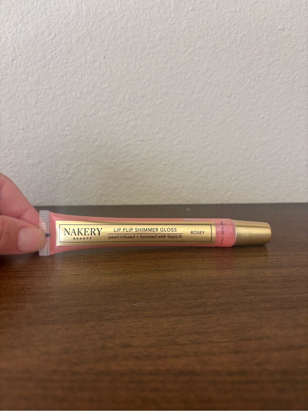 Nakery Beauty Lip Flip Shimmer Gloss - Rosey